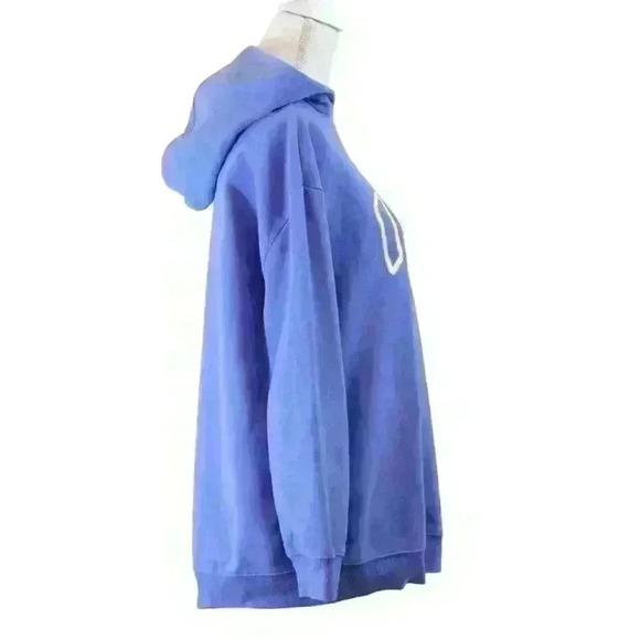 GAP Blue Recycled Hoodie Sweatshirt says "OPTIMIST" Size Teen XXL (14-16) RARE! - Picture 2 of 7